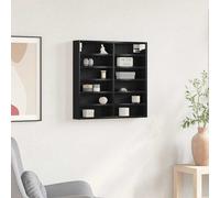 vidaXL Vetrina Nera in Legno di Quercia 60x8,5x58 cm in Legno Ingengnerizzato