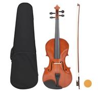 vidaXL Set Completo Violino con Arco e Mentoniera Strumenti Musicali Prodotti per Fare Musica Elementi per Orchestra in Legno Naturale 4/4