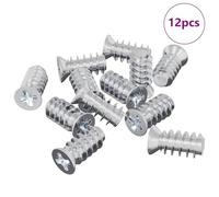 vidaXL Vite 12 pcs Argento M6 x 12 mm Ferro, Circolare, Industriale, Durevole, Soluzioni per Processi di Produzione Efficiente e Utilizzo di Attrezzature a Lunga Durata