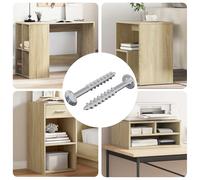 vidaXL Vite 2 pcs Argento 9,8 x 35 mm Ferro, Attrezzi Hardware, Fissaggio per Costruzione, Bullone Strutturale, Legno, Fai-Da-Te, Macchinari, Vite per Assemblaggio