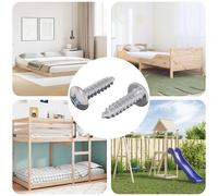 vidaXL Vite 2 pcs Argento M4 x 16 mm Acciaio, Altro, cilindrico, minimalista, durevole, design elegante, funzionale con usi versatili per casa e lavoro