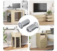 vidaXL Vite 2 pcs Argento M6 x 12 mm Ferro, Circolare, Industriale, Durevole, Soluzioni per Processi di Produzione Efficiente e Utilizzo di Attrezzature a Lunga Durata