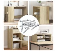 vidaXL Vite 7792 pcs Argento 9,8 x 35 mm Ferro, Attrezzi Hardware, Fissaggio per Costruzione, Bullone Strutturale, Legno, Fai-Da-Te, Macchinari, Vite per Assemblaggio