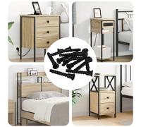 vidaXL Vite a testa esagonale 12 pcs Nero 7 x 40 mm Ferro