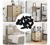 vidaXL Vite autofilettante 12 pcs Nero 4 x 12 mm Ferro