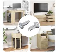 vidaXL Vite autofilettante 2 pcs Argento 4 x 12 mm Ferro