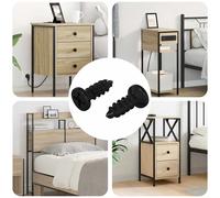 vidaXL Vite autofilettante 2 pcs Nero 4 x 12 mm Ferro