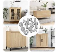 vidaXL Vite con Testa Bloccante 12 pcs Argento M6 x 15 mm Acciaio