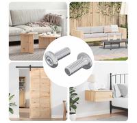 vidaXL Vite con Testa Bloccante 2 pcs Argento M6 x 15 mm Acciaio