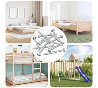 vidaXL Vite in Legno 12 pcs Argento 9,8 x 53 mm Acciaio, Vite regolabile, fissaggio in metallo, soluzione fai da te, strutturale, lavorazione del legno, strumento di ingegneria, assemblaggio sicuro