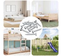 vidaXL Vite in Legno 12 pcs Argento M4 x 28 mm Ferro, Fissatore in legno resistente, chiodo autointressante, vite a testa tonda, uso leggero, ferro, versatile, strumento di assemblaggio