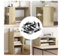 vidaXL Vite per Blocco a Camma 12 pcs Argento e Nero M6 x 40 mm