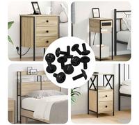 vidaXL Viti a manica 8182 pcs Nero 9,8 x 13 mm Ferro, Montaggio Mobili Soggiorno, Viti Resistenti, Fissaggi Sleeve, Attrezzi Base, Phillips, Utensili Fai da Te