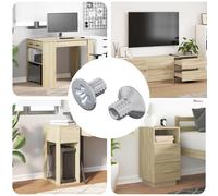 vidaXL Viti a testa conica 2 pcs Argento M4 x 6 mm Acciaio, Fissaggi per soggiorno, viti in acciaio durevoli, M4 a testa conica, per progetti fai da te, giardino esterno