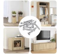 vidaXL Viti confermat 12 pcs Argento Metallo, Soggiorno, viti Confirmat, fattori di fissaggio, testa piatta, argento, metallo super resistente