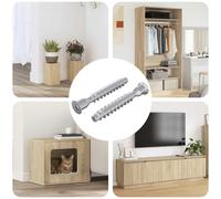 vidaXL Viti confermat 2 pcs Argento Metallo, Soggiorno, viti Confirmat, fattori di fissaggio, testa piatta, argento, metallo super resistente