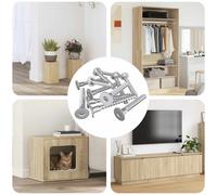 vidaXL Viti confermat 5000 pcs Argento Metallo, Soggiorno, viti Confirmat, fattori di fissaggio, testa piatta, argento, metallo super resistente