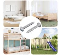vidaXL Viti in Legno 2 pcs Argento M4 x 28 mm Acciaio, Soggiorno, Viti in Legno Resistenti, Fasteners a Testa Rotonda, Phillips, Utensili per Progetti Interni ed Esterni