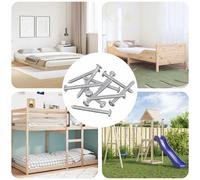 vidaXL Viti per mobili 1600 pcs Argento Acciaio, Fissaggi per Soggiorno, Viti in Acciaio Resistenti, Usabili Interno/Esterno, Progetti di Montaggio, Ruggine Resistente