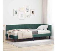vidaXL VivaXL Letto Angolare Moderno: una soluzione comoda per dormire. Mobili per la camera da letto, materasso in schiuma rilassante, centro in velluto per un comfort eccezionale. Design minimalist