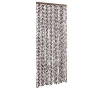 vidaXL Tenda Antimosche Marrone e Bianca 100x230 cm in Ciniglia
