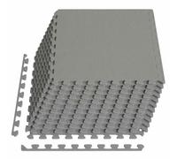 vidaXL Tappeti 12 pcs Grigio 4,32 m² Schiuma EVA, Tappetini a puzzle interconnessi, proteggono il pavimento, perfetti per la palestra e il fitness