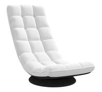 vidaXL Sedia da Terra Girevole Bianco 70x51x79 cm in Tessuto, Sedia Girevole, Sedia da Gioco da Pavimento, Sedia da Terra