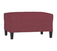 vidaXL Poggiapiedi Rosso Vino 70x55x41 cm in Tessuto