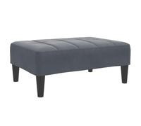 vidaXL Poggiapiedi Grigio Scuro 77x55x31 cm in Velluto, pouf, sgabello in tessuto, poggiapiedi in tessuto, ottomana, seduta da soggiorno
