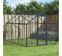 vidaXL Voliera Antracite 1,79x3x1,85 m in Alluminio