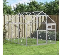 vidaXL Voliera Argento 1,79x3x1,85 m in Alluminio