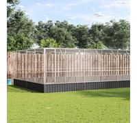 vidaXL Voliera con Estensione Argento 1246x414x212 cm in Acciaio