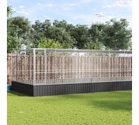 vidaXL Voliera con Estensione Argento 725x307x212 cm in Acciaio