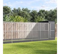vidaXL Voliera con Estensione Argento 830x203x216 cm in Acciaio