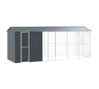 vidaXL Voliera per Uccelli con Estensione Antracite, 210 x 640 x 247 cm, in Alluminio Resistente, Ideale per Interni ed Esterni. Struttura Robusta, Perfetta per Uccelli in Giardino o Cortile, dispon