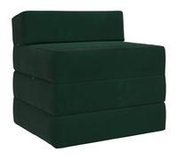 vidaXL Divano Letto Pieghevole Verde Scuro 200 x 70 x 15 cm Velluto, Camera, Mobili Convertibili, Divano Rettangolare, Salvaspazio, Posto a Sedere, Materasso in Schiuma, Letto Compatto