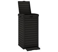 vidaXL Cestino per Rifiuti da Esterno Nero 41x41x86 cm Polipropilene