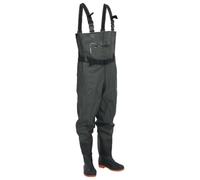 vidaXL Wader con Stivali e Cintura Verde Scuro Taglia 44, Wader con Stivali, Stivali Alti Fino al Petto, Stivali per la Pesca, Pantaloni da Pesca