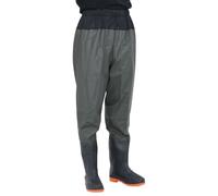 vidaXL Wader da Pesca alla Vita con Stivali Verde Scuro Taglia 46, Stivali per la Pesca, Wader da Pesca con Stivali, Stivali Alti Fino alla Vita