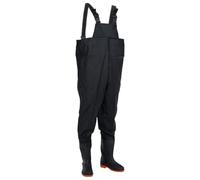 vidaXL Wader da Pesca con Pettorina e Stivali Nero Taglia 43, Wader con Stivali, Stivali Alti Fino al Petto, Stivali per la Pesca, Pantaloni da Pesca