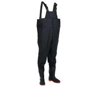 vidaXL Wader da pesca con stivali alti fino al petto – Nero – Taglia 46