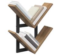 vidaXL Wand Vlonderschap 2 st Artisanaal eiken 43 x 15 x 47 cm