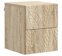 vidaXL Comodino da parete in rovere Sonoma 34,5 x 33 x 40 cm, comodino essenziale, unità compatta, mobile moderno, compagno chic per la camera da letto, ripostiglio pratico