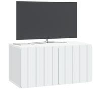 vidaXL Mobile Porta TV da Muro Bianco 59,5 x 31 x 30 cm, Mobile da parete rettangolare, moderno, elegante per TV, ampio spazio per l'intrattenimento a casa