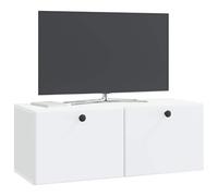 vidaXL Wandbeugel TV-kast 78,5 x 31 x 30 cm Wit Bewerkt hout