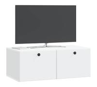 vidaXL Wandbeugel TV-kast 78,5 x 41 x 30 cm Wit Bewerkt hout