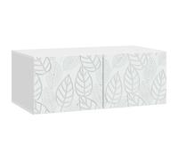 vidaXL Wandbeugel TV-kast 98 x 31 cm Wit Bewerkt hout Wandgemonteerd