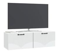 vidaXL Mobile Porta TV da Muro Bianco 98 x 31 x 30 cm, Arredo moderno per soggiorno, mobile a muro rettangolare, spazio ampio per riporre, design semplice per organizzare casa