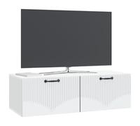 vidaXL Mobile Porta TV da Muro Bianco 98 x 41 x 30 cm, Arredo moderno per soggiorno, mobile a muro rettangolare, spazio ampio per riporre, design semplice per organizzare casa