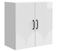 vidaXL Wandkast 59 x 31 x 60 cm Bewerkt hout Hoogglans Wit